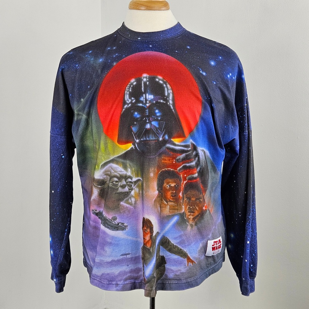 Shoe Palace Star Wars Shirt Mens L Blue Empire Strikes Back Long Sleeve